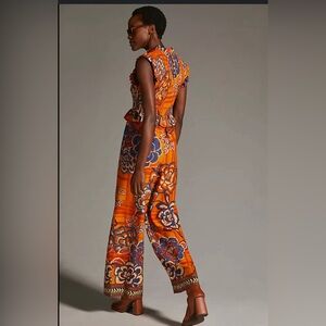 NWT Farm Rio Smocked Wide-leg Jumpsuit Size Large